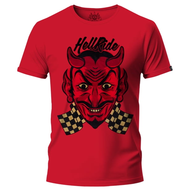 Playera Roja Manga Corta Extra Grande Hellride