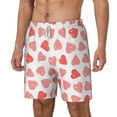 thumbnail image 2 of Balery Pink Hearts1 Mens Swim Trunks Swim Shorts for Men Quick Dry Inseam Beach Shorts with Compression Liner Pocket-3X-Large, 2 of 9