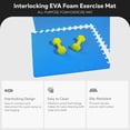 thumbnail image 3 of BalanceFrom Puzzle Exercise Mat with EVA Foam Interlocking Tiles, Blue, 3 of 12