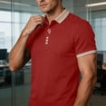 thumbnail image 6 of COSFO Colorblock Mens Golf Polo Shirts Short Sleeve Casual Golf Shirt Quick Dry Performance Pullover Collared Loose Fit Tops, 6 of 7