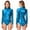 Blue, variant on Women's Shiny Bodysuit Fuax Leather High Neck Long Sleeve Performance Wear Party Role Play Dress Up