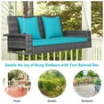 thumbnail image 6 of Costway Kids PE Rattan Steel Porch Swing with Cushions and Hanging Chains, Mix Gray, 6 of 10