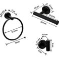 thumbnail image 3 of Towel And Toilet Roll Holder Set, 3 Pieces Wall Mounted Bathroom Accessory, 3 of 5