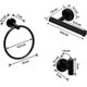 thumbnail image 3 of Towel And Toilet Roll Holder Set, 3 Pieces Wall Mounted Bathroom Accessory, 3 of 5