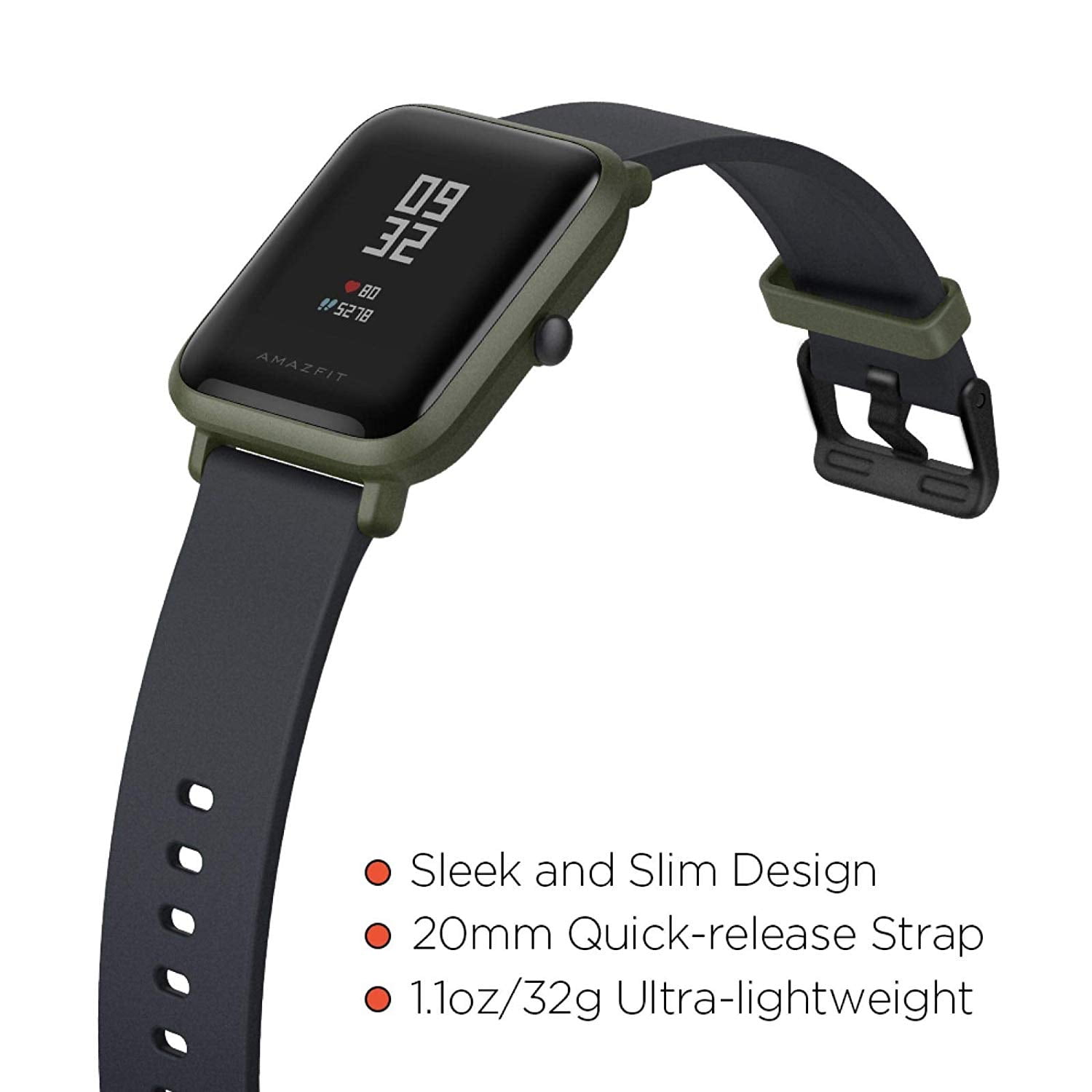 amazfit bip kokoda green