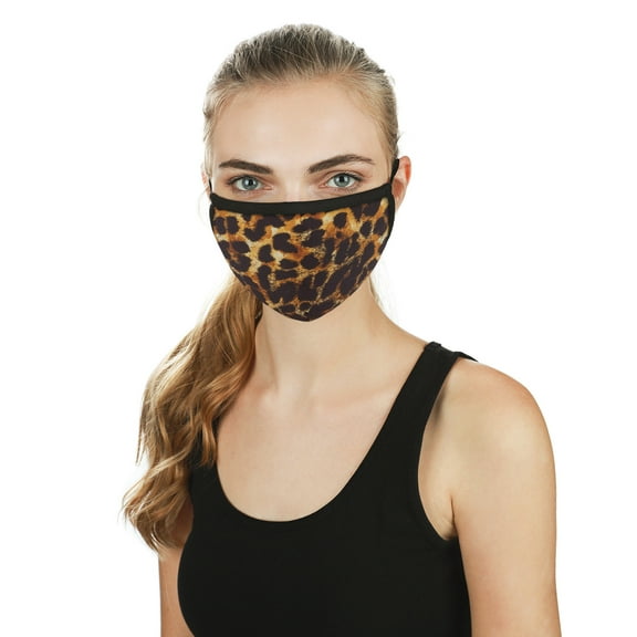 MeMoi Animal Skin Unisex Face Covering (One Size, Golden Brown)