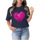 thumbnail image 4 of Blusas de Manga Corta para las Mujeres Divertida Impresión Cuello Redondo Camiseta Vintage, Blusas de Primavera para las Mujeres, 4 of 8