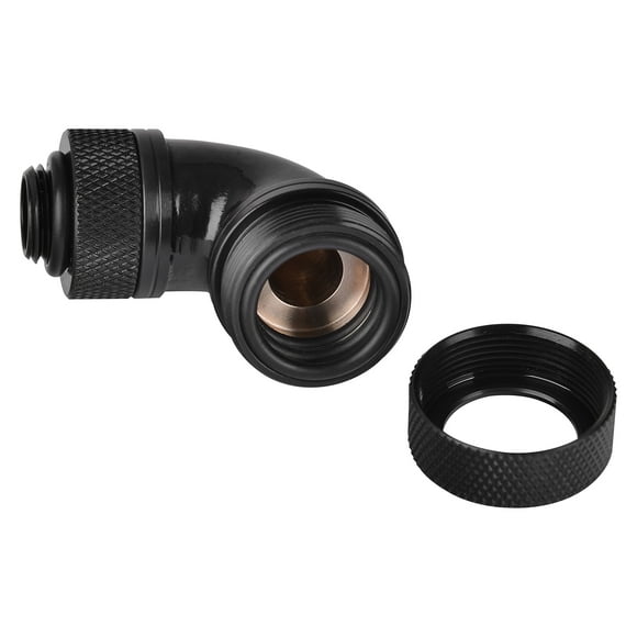 Thermaltake Pacific G1/4 PETG Tube 90-Degree Compression 16 mm OD Fitting - Black