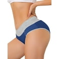 thumbnail image 4 of Unique Bargains Women's Plus Size 5 Packs Brief Stretchy Underwear Gray, Blue, All Black 1X, 4 of 6
