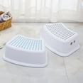 thumbnail image 3 of Plastic Non-Slip Chair Children's Stackable Step Stool Assistant Assistant Kitchen Bathroom Toilet Chair(Grey), 3 of 5