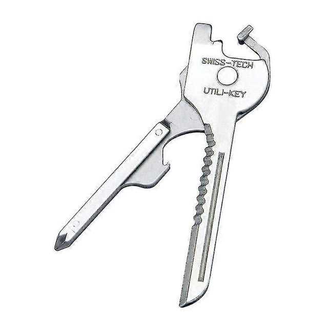 6 In 1 Tool Stainless Steel Utili-Key Key Ring Chain Pendant Mini Screwdriver Shytmv -Q