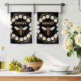 thumbnail image 3 of Black Daisy Bees Kitchen Towels Set of 1, Spring Farmhouse Honey Floral Rings Absorbent Dish Towels for Kitchen, Microfiber Hand Towel, Quick Drying Tea Towel for Cleaning Decorative Dishcloths, 3 of 7
