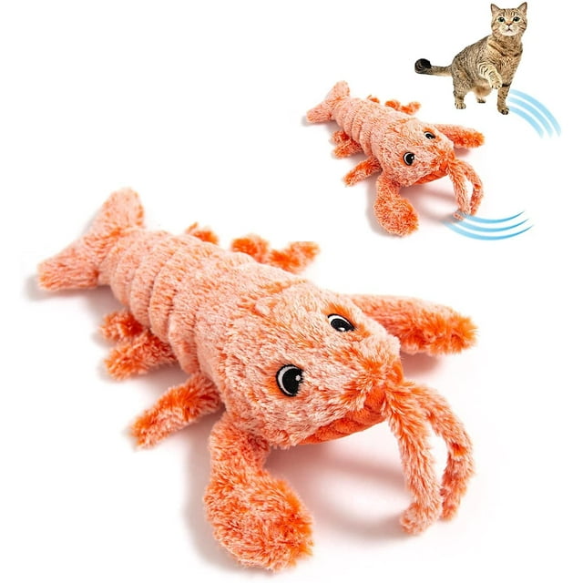 Juguete electrónico interactivo de pez para gatos - Juguete eléctrico suave, bolsa de hierba gatera recargable - Peluche lavable, 3 velocidades, cable USB - Juego de caza estimulante para gatitos
