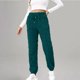 thumbnail image 5 of Gibobby Pantalones para mujer deportivos Pantalones de chándal de forro polar peludo para mujer, pantalones de forro polar con cordón grueso y cálido para invierno(Verde,G), 5 of 5