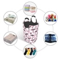 thumbnail image 5 of Lsque Pineapple Flamingo Laundry Basket, Laundry Hamper, Dirty Clothes Hamper for Laundry, Collapsible, Waterproof Laundry Baskets with Aluminum Handles for Laundry, Dorm, Family, 5 of 6