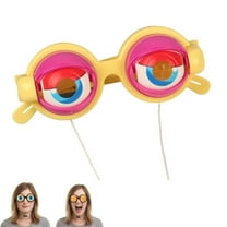 Blinking Eye Glasses Kinetic Crazy Winking Prank Glasses Funny Novelty Gag Gifts Prop for Party (Yellow)