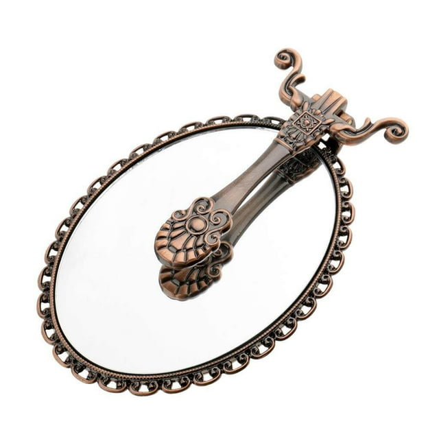 Maoww Vintage Antique Handheld Foldable Cosmetic Makeup Compact Hand Mirror Small