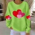 thumbnail image 2 of yoeyez Valentines Sweatshirts Women Loose Fit Cute Love Print Pullover Tops Crew-Neck Long Sleeve Sweatshirts Trendy Tunic Tops, 2 of 5