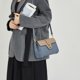 thumbnail image 2 of Nuevo bolso de cuero para mujer, color contrastante, sencillo, a juego, pequeño bolso cuadrado, bolso de piel de vaca con capa para la cabeza, bolso bandolera de un solo hombro, 2 of 5