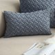 thumbnail image 1 of Xiao Hua Funda de cojín decorativa con diseño de tejido de canasta, de ante súper suave, con acento lumbar sólido para sofá, coche (gris azul, 30,5 x 50,8 cm), 1 of 5