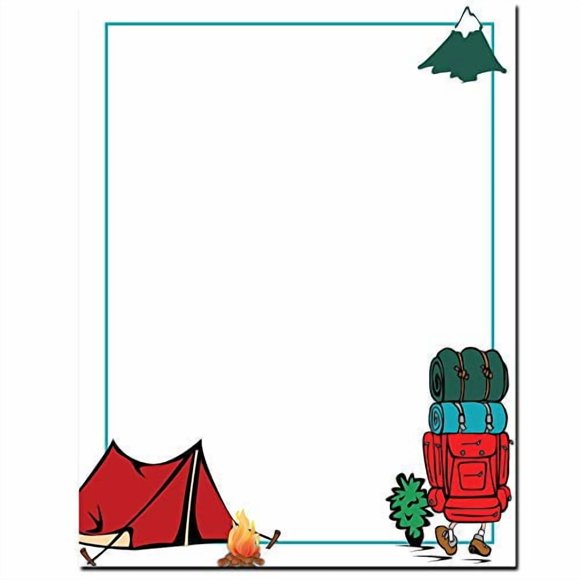 The Image Shop - Camping Trip Letterhead Laser & Inkjet Printer Paper (100 Sheets)