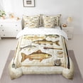 thumbnail image 2 of Castle Fairy Fishing Hunting Twin Bedding Sets,Big Bass Fish Bedding Comforter Set, 2 of 8