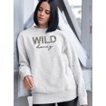 thumbnail image 2 of Wild Honey Leopard Pattern Sweatshirt Women -Image by Shutterstock, Female x-Large, 2 of 4