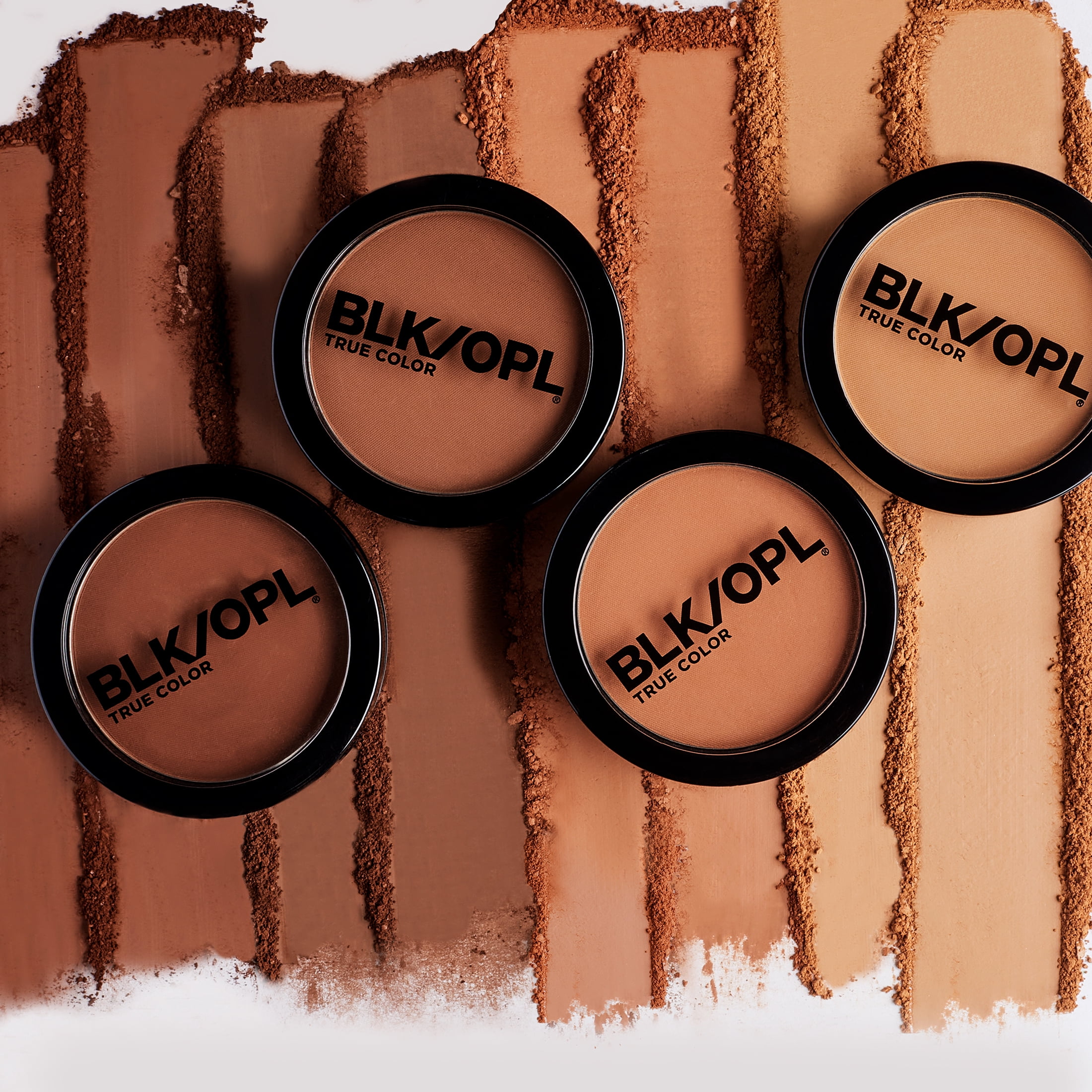 BLK/OPL Foxy Brown Oil Absorbing Pressed Powder, Evens Skin Tone, Soft Focus Finish, .33 oz