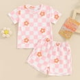 thumbnail image 2 of TOWED22 Toddler Girl Summer Outfits 2Pcs Clothes Heart & Bow T-Shirt + Ruffled Shorts Set 12 18 24 Month(Red,18-24 M), 2 of 8