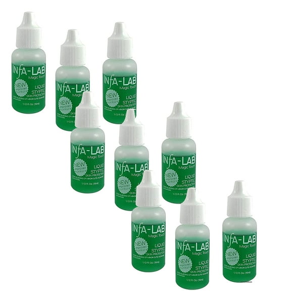 Infalab Magic Touch Liquid Styptic Skin Protector Stop Bleeding Cuts (9 pieces)
