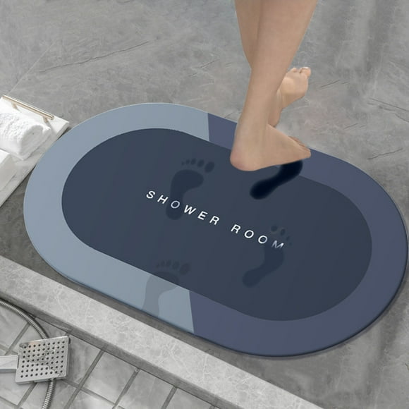 Diatomaceous Bath Rug Super Absorbent Dry Rubber Backing Non Slip Washable Bathroom Floor Mats Shower Rug For In Front Of Bathtub Shower Room 16x24IN