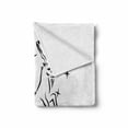 thumbnail image 2 of Zodiac Capricorn Soft Flannel Fleece Blanket, Monochrome Sketch Style Capricorn Line Art Design with Star Pattern, Cozy Plush for Indoor and Outdoor Use, 70" x 90", Black and White, by Ambesonne, 2 of 6