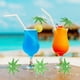 thumbnail image 3 of [200 unidades] palillos para cócteles, palillos de papel con hojas de coco, sombrillas de cóctel para luau, decoración de fiesta tiki hawaiana, 3 of 4