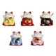 thumbnail image 1 of Mini figuras de gato de la suerte Maneki Neko, juego de 5 gatos sonrientes japoneses Kawaii que ondean verticalmente con decoración del hogar de la fortuna de la suerte, 1 of 4