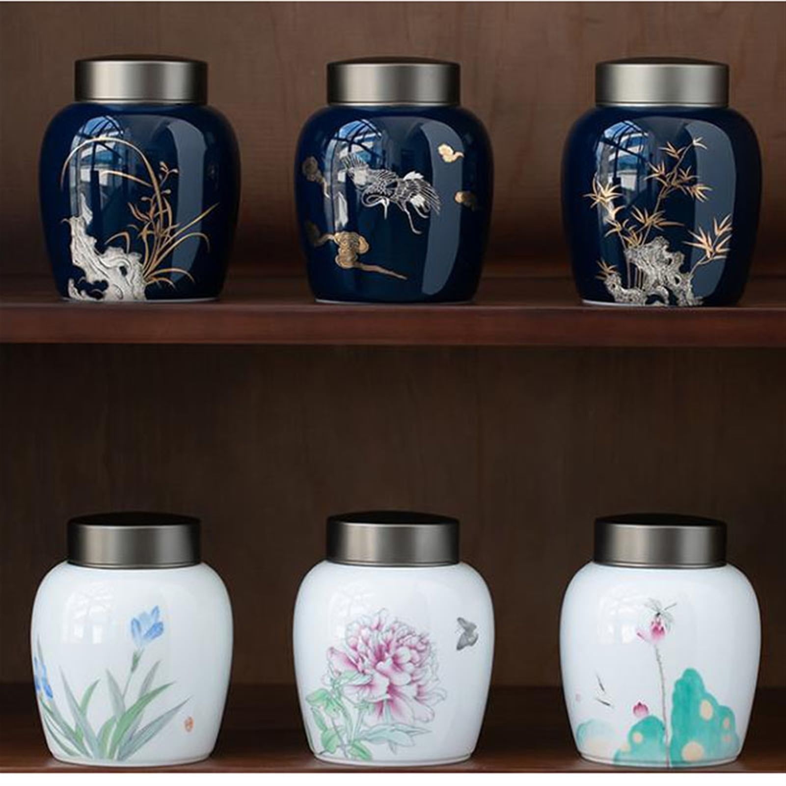 Funeral Cremation Urns For A Small Of Pet Ashes And Memorial Hand Painted Ceramics Sealed Jar Burial Urns At Home