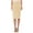 Beige, variant on Women's Casual Elastic Band Stretch Office Work Solid Midi Skirt
