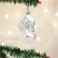 thumbnail image 2 of Old World Christmas Ornaments White Baby Shoe Glass Blown Ornaments for Christmas Tree, 2 of 2
