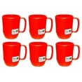 thumbnail image 1 of Taza JapanBargain de plástico, 350 ml, sin BPA, irrompible, roja, 6 unidades, 1 of 5