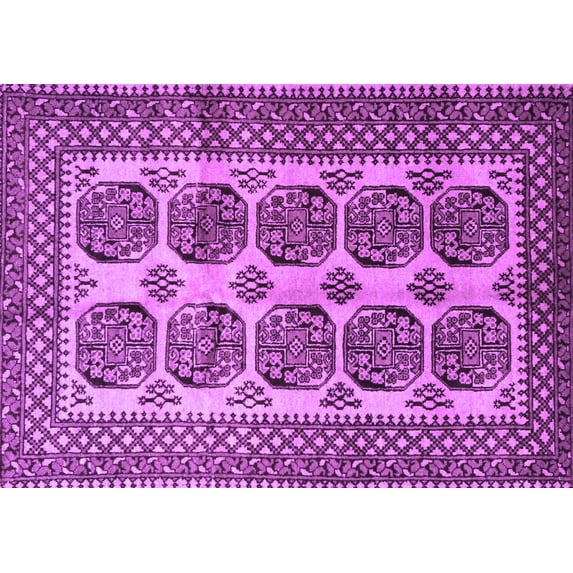Ahgly Company Indoor Rectangle Southwestern Purple Country Area Rugs, 5' x 8'