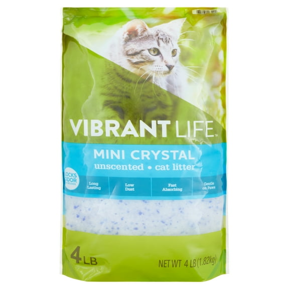 Vibrant Life Mini Crystal Cat Litter, Unscented, 4 lbs