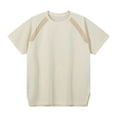 thumbnail image 3 of LPZOOGU Men's Mesh Raglan T-Shirt Short Sleeve Crew Neck Athletic Sport Tee Breathable Quick Dry Running Shirt Color Block Gym Top, 3 of 7