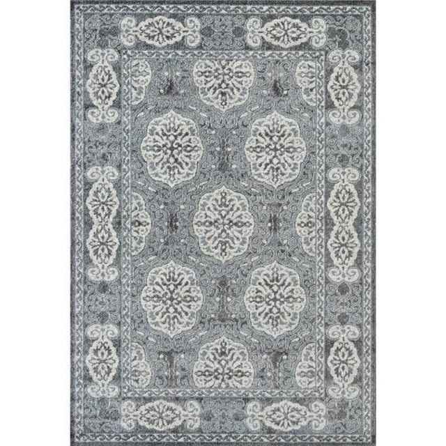 Amer Rug ALX1026103 2 ft. 6 in. x 10 ft. 3 in. Ale x andria 10 Power-Loomed Runner Rug - Steel Blue