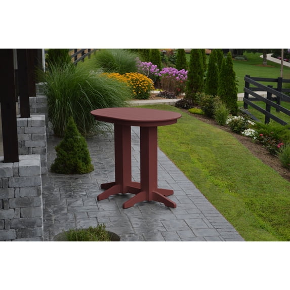 A & L Furniture Poly 48 x 33 in. Oval Bar Height Table