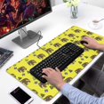 thumbnail image 2 of Long Mouse Pads for Desk,Yellow Bigfoot and Tree Pattern Desk Mats on Top Of Desks, Desk Mouse Pad Extra Large with 3mm Non-Slip Base and Stitched Edge for Gaming,Office,Work,Home 31.5"x15.7", 2 of 6