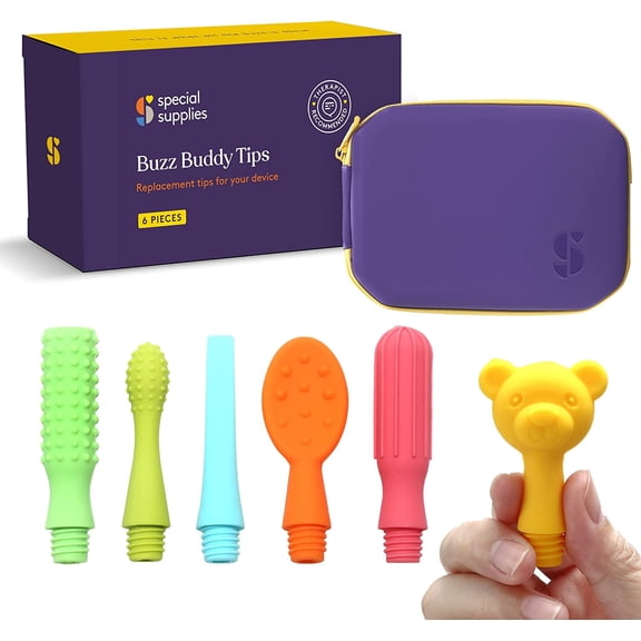 Special Supplies 6 Replacement Tips for Buzz Buddyâ„¢ , with Travel Zipper Case