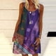 thumbnail image 2 of Vestido HUOGUO de verano para mujer, estampado, casual, sin mangas, 2 of 4