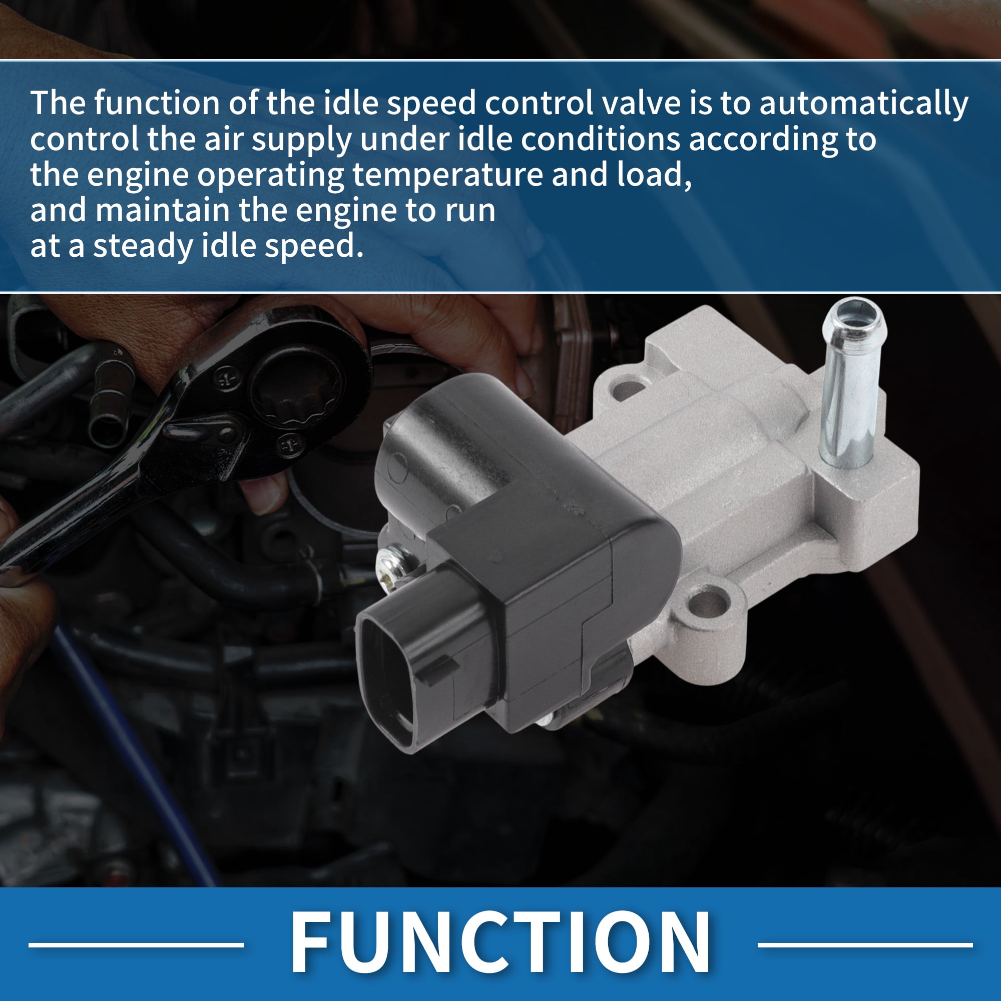 Unique Bargains Car Idle Air Control Valve for Toyota RAV4 1999-2000 No.2227074370 IACV Idle Motor Idle Air Control Valve
