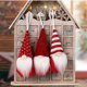 thumbnail image 5 of 3 piezas de mini muñecos navideños, gnomos, colgantes para árbol de Navidad, muñecos de peluche rosas, decoración navideña para el hogar, Navidad 2024, 5 of 5