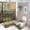 Parisian Postcard 4, variant on Bathroom Rugs Sets 4 Piece with Shower Curtain, Parisian Romance Pattern Printed on Bathroom Decor and Accessories, Great for Master Bath Beach House Modern Home, 72 x 72 inches
