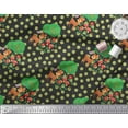 thumbnail image 3 of Soimoi Moss Georgette Fabric Floral,Tree & Deer Kids Fabric Prints by Yard 42 Inch Wide, 3 of 3